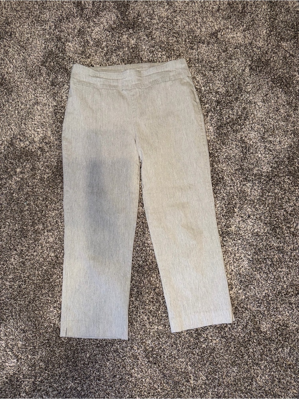 croft & barrow Light Gray Cropped Pull-On Women's Pants